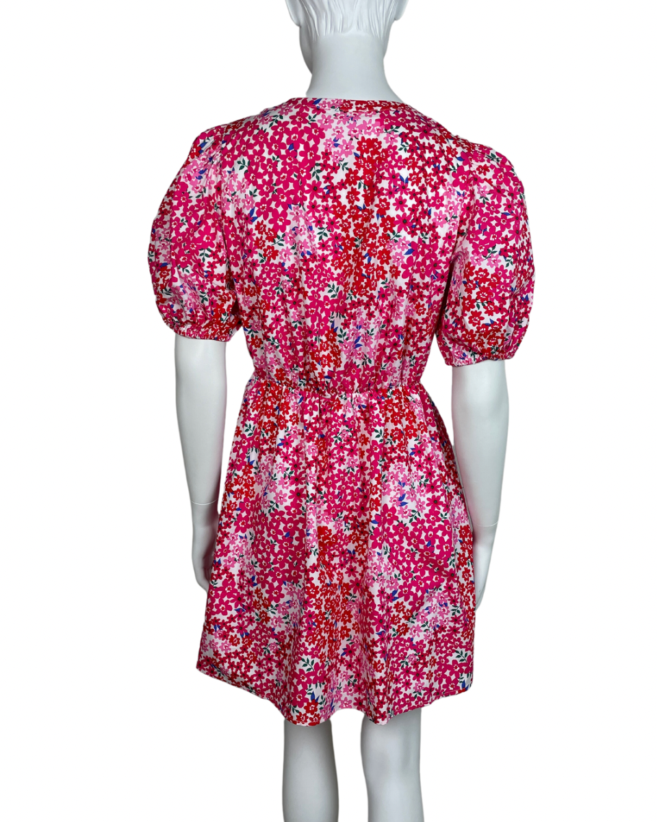 Pink Floral Cotton Mini Dress - Blackbird Boutique