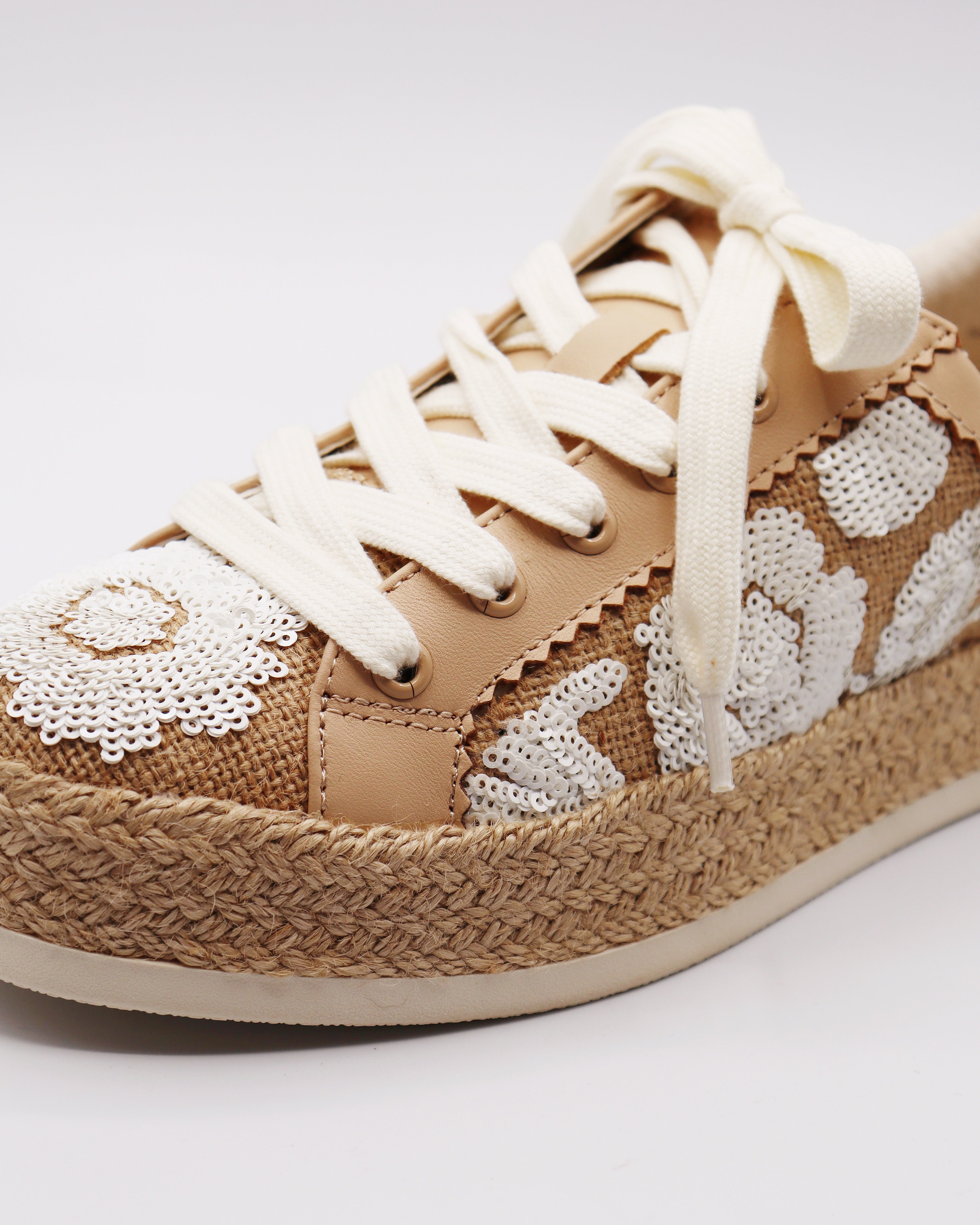 DOLCE VITA | Azalia Sneakers in Natural Multi Floral Sequin - Blackbird Boutique