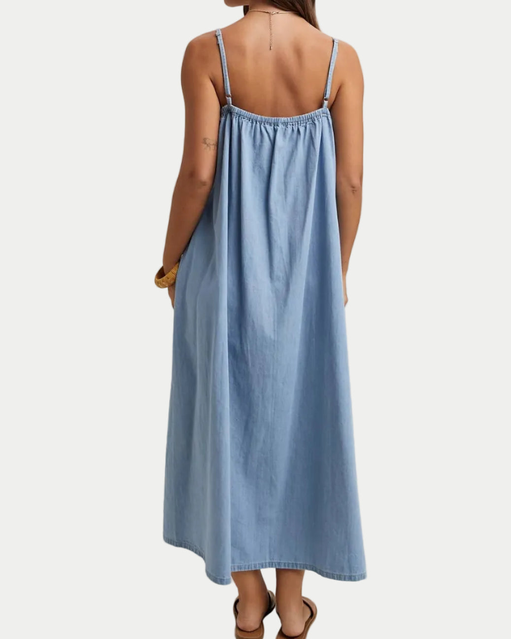 Denim Chambray Maxi Dress