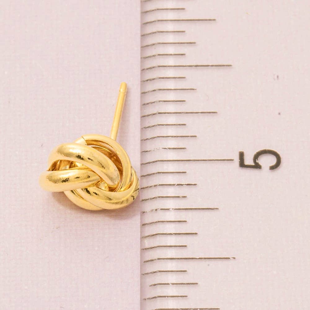 Metallic Knot Stud Earrings - Blackbird Boutique