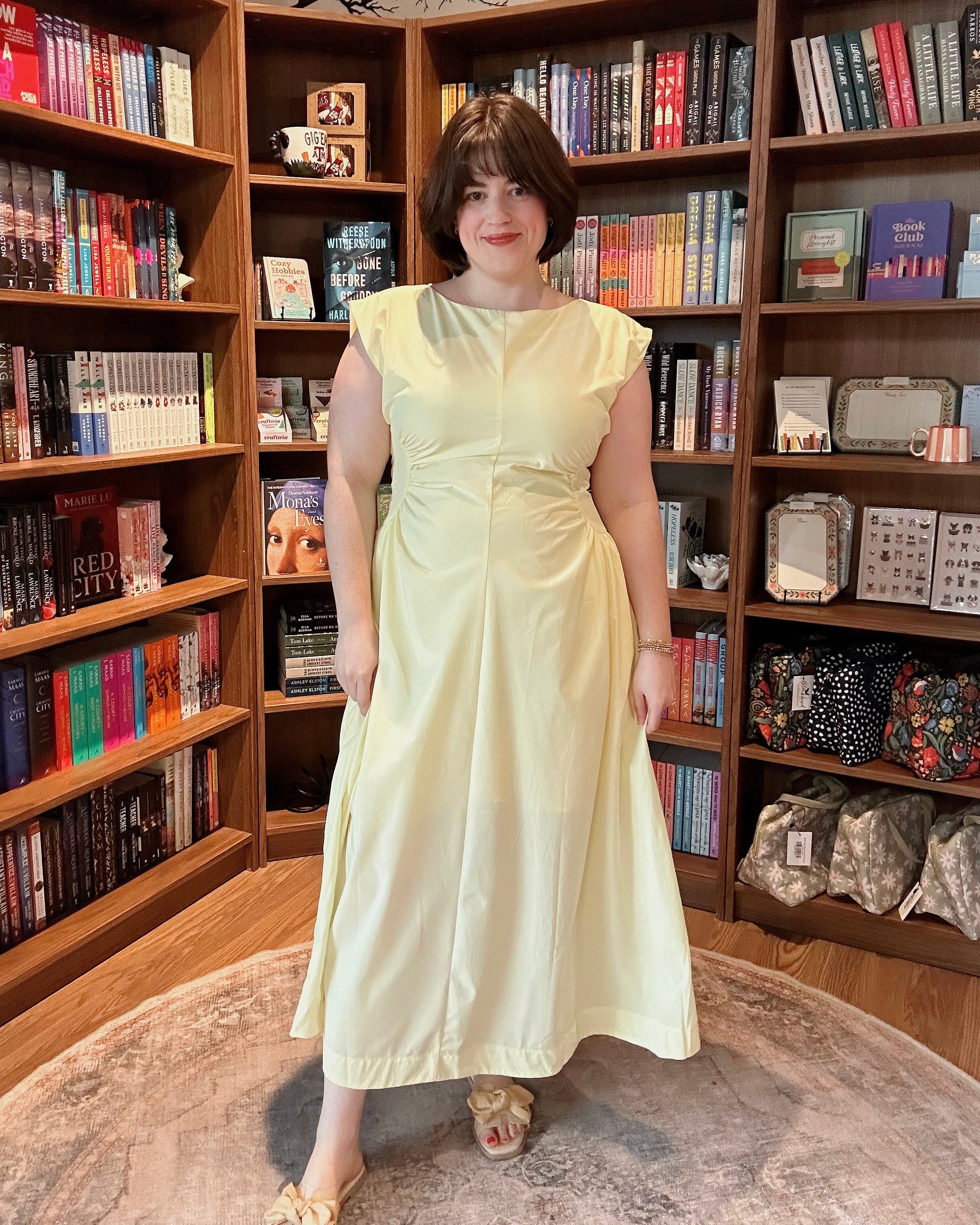 Ruched Waist Midi Dress - Blackbird Boutique