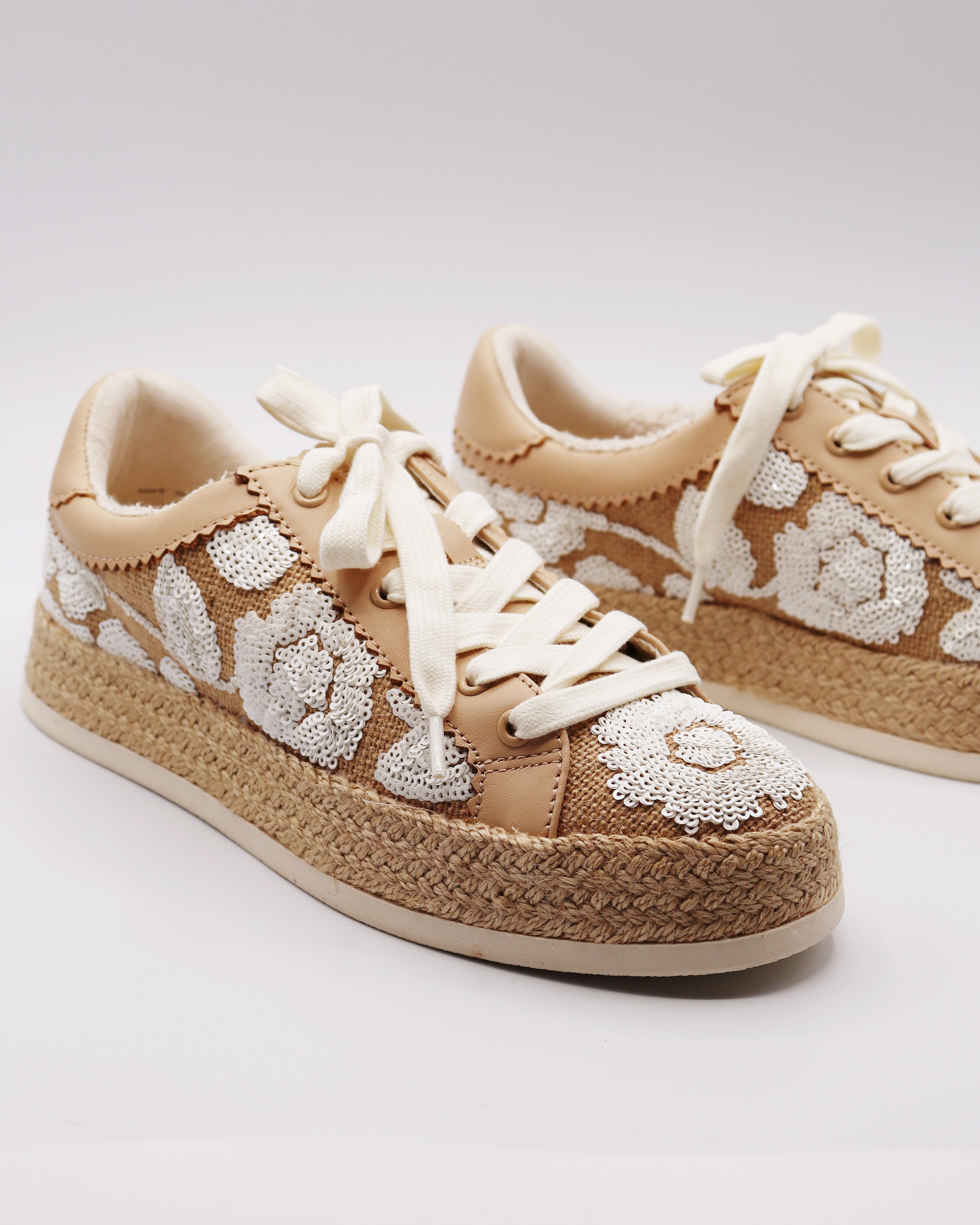 DOLCE VITA | Azalia Sneakers in Natural Multi Floral Sequin