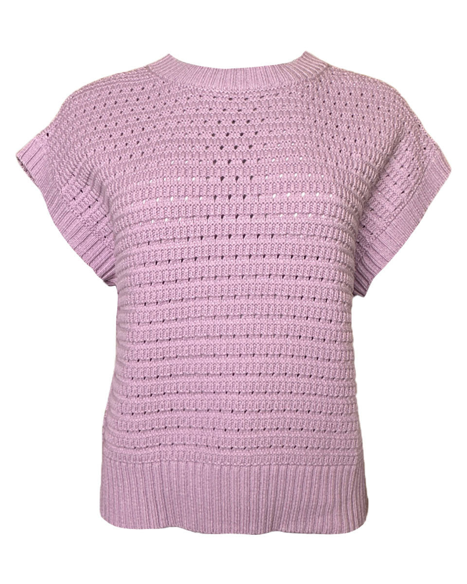 Solid Knit Sleeveless Top in Lavender