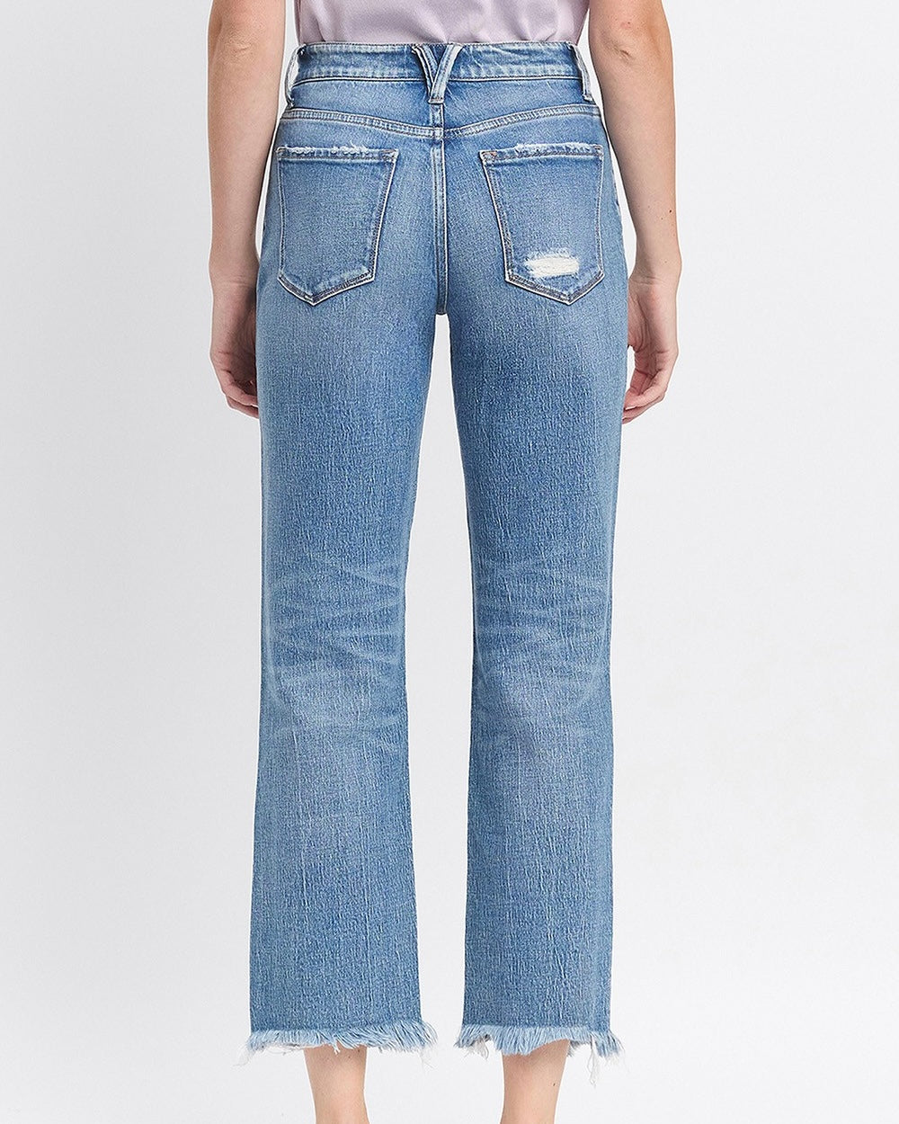 Victoria - High Rise Crop Straight Jeans - Blackbird Boutique