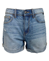 Medium Wash Cuffed Denim Shorts - Blackbird Boutique