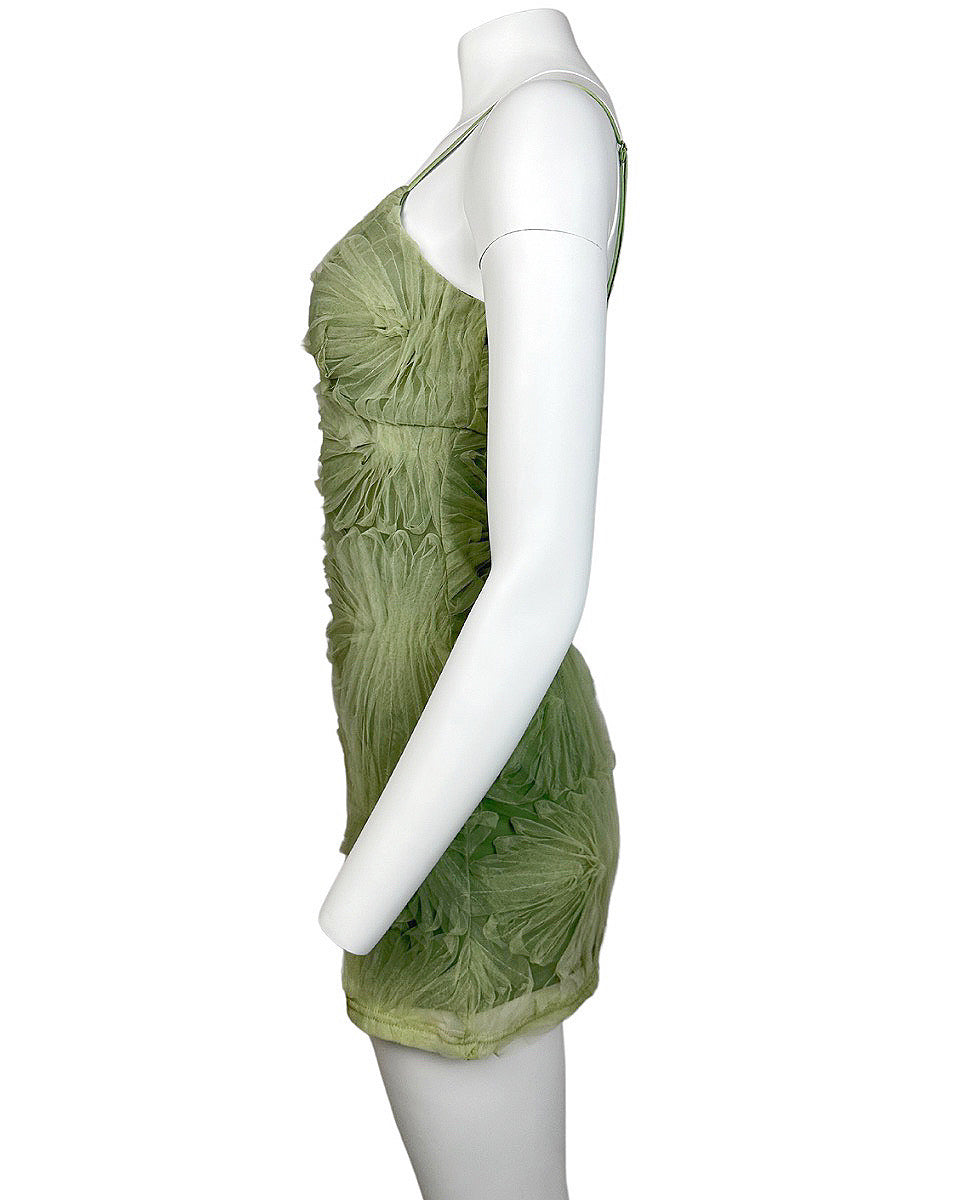 Light Green Textured Mini Dress - Blackbird Boutique