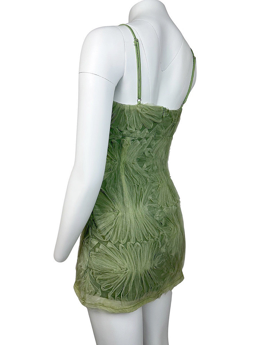 Light Green Textured Mini Dress - Blackbird Boutique