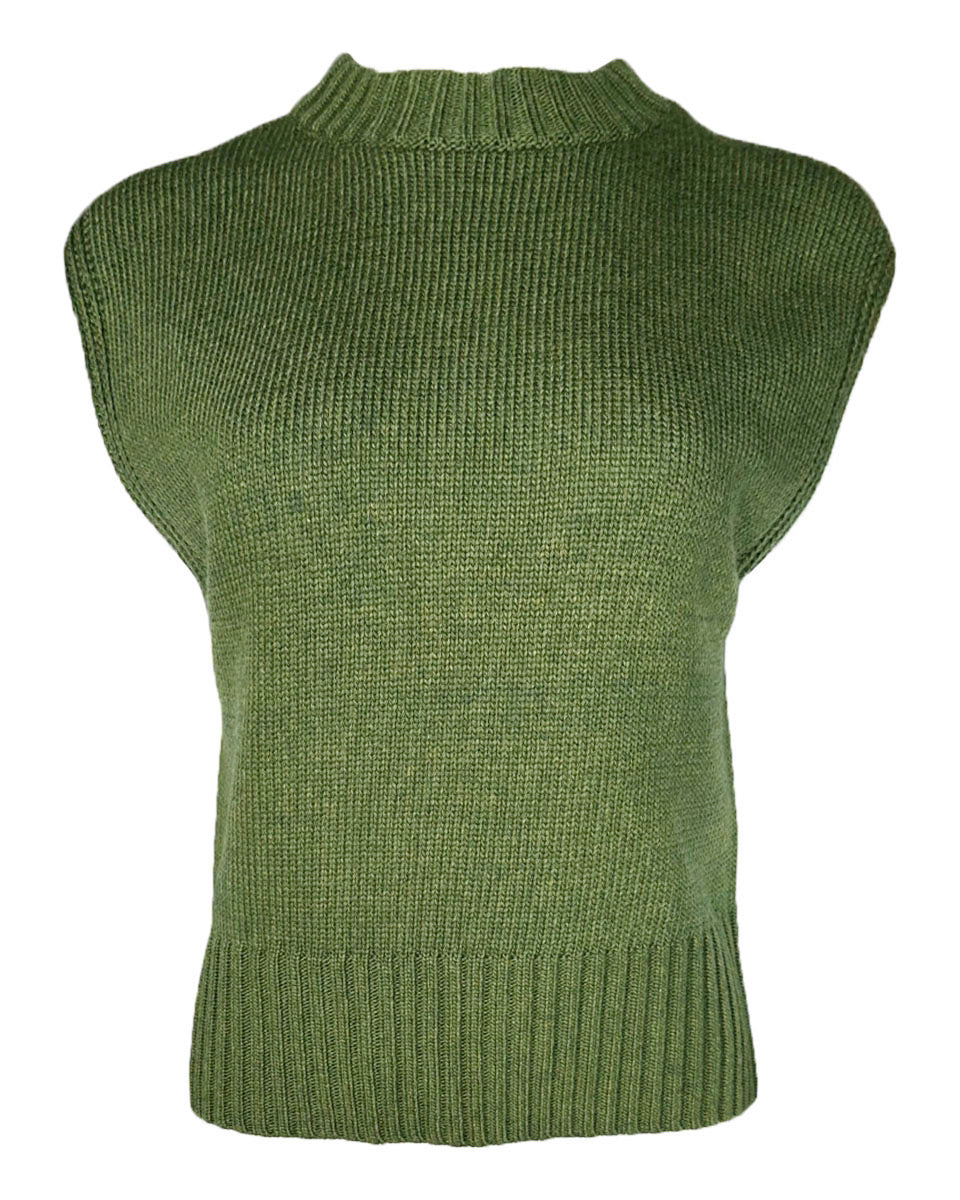 Green Sweater Vest - Blackbird Boutique