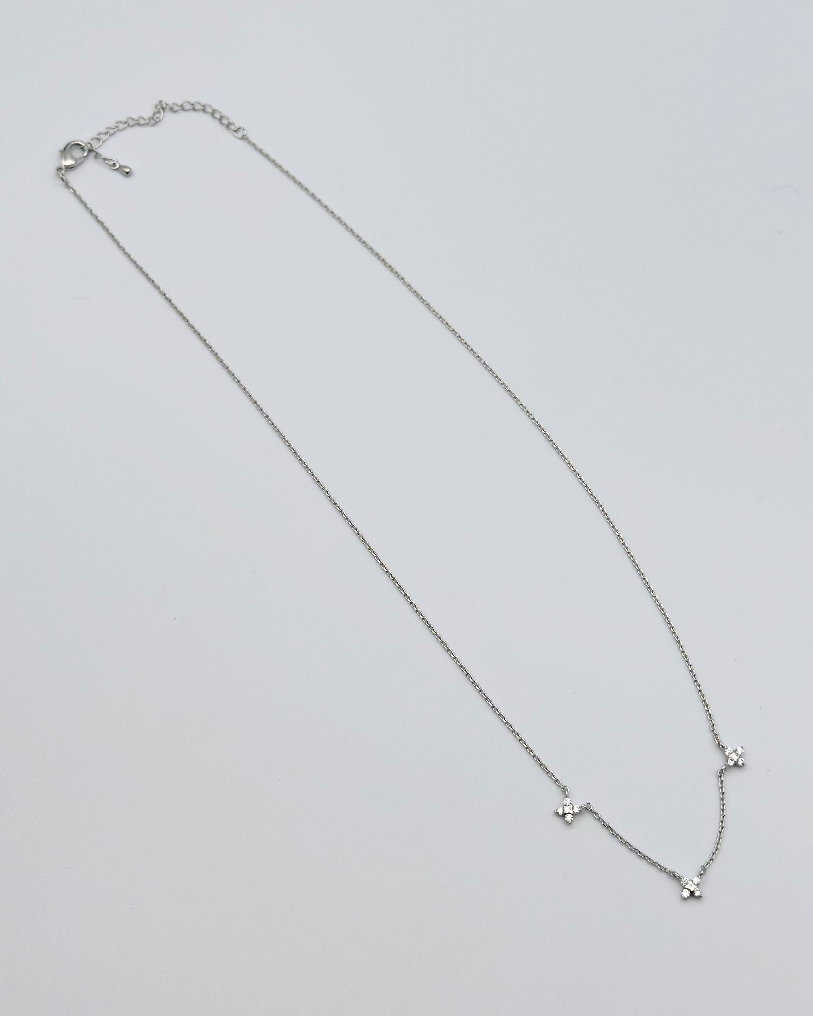 Mini Rhinestone Flower Charm Necklace - Blackbird Boutique