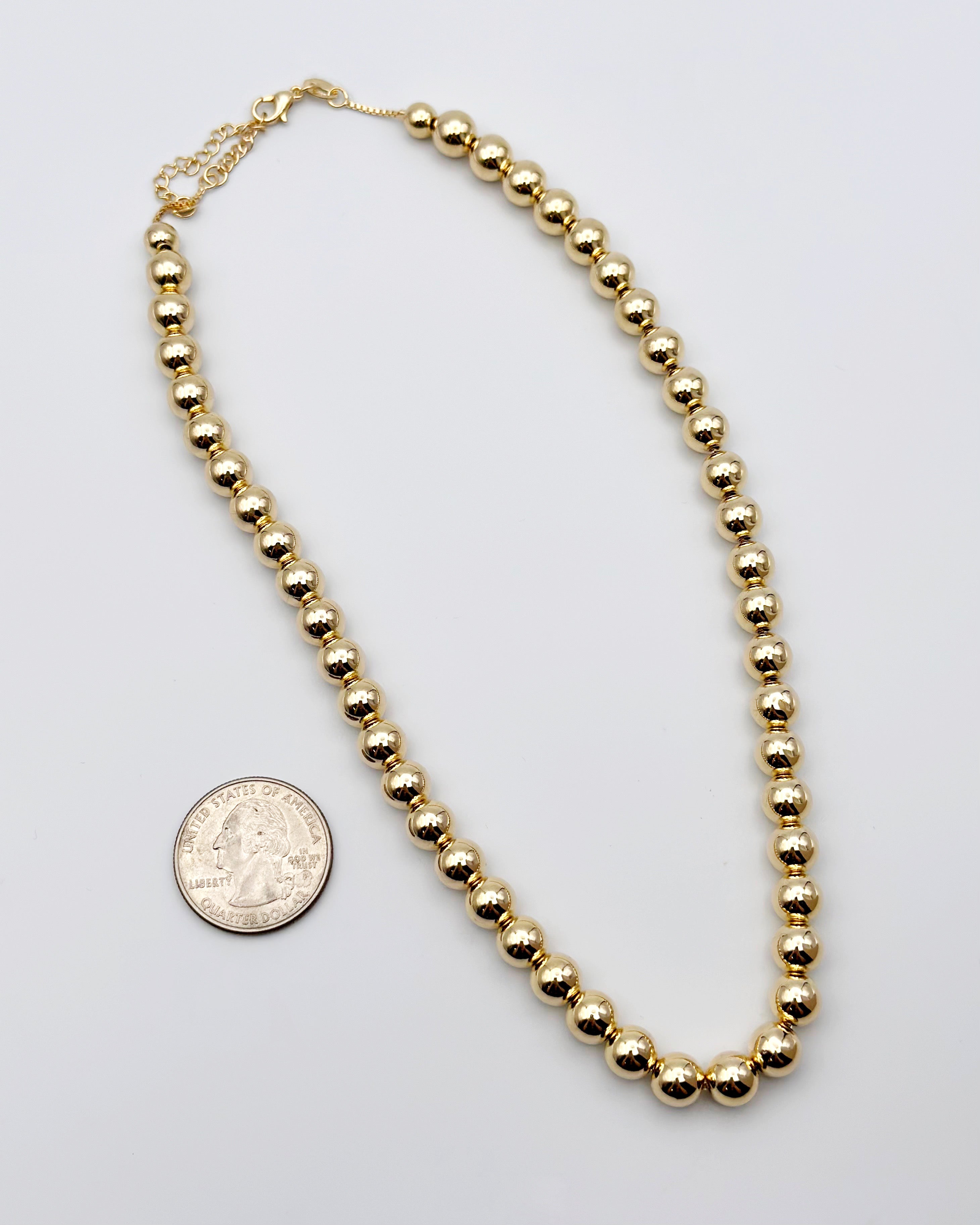 Gold Bead Necklace - Blackbird Boutique