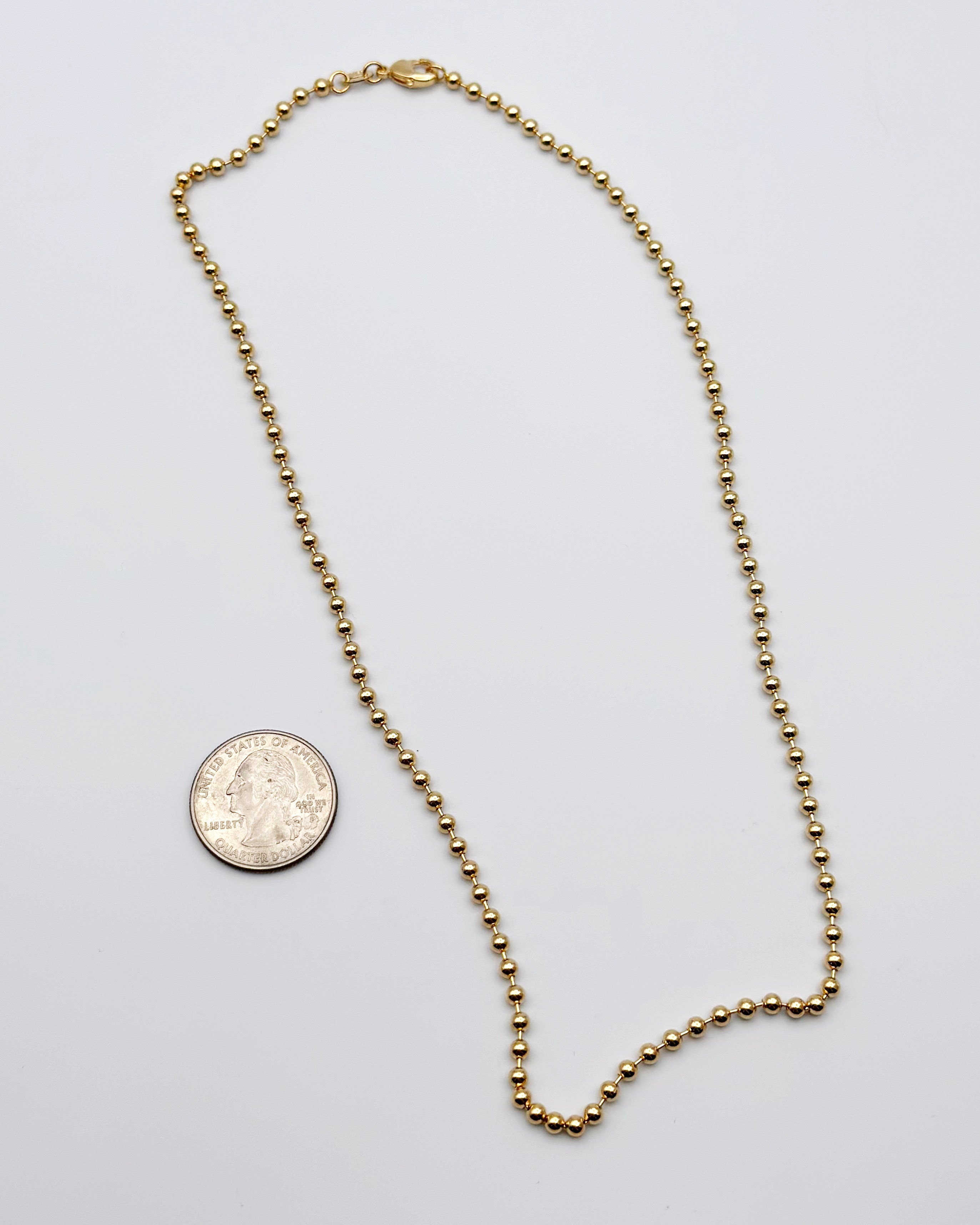 Gold Bead Chain Necklace - Blackbird Boutique