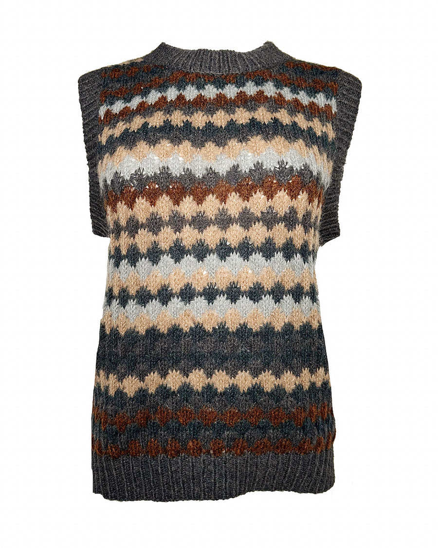 Multi Color Sweater Vest - Blackbird Boutique