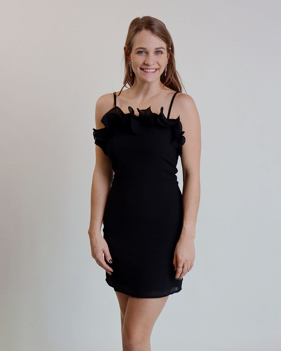Noir Chic Mini Dress - Blackbird Boutique