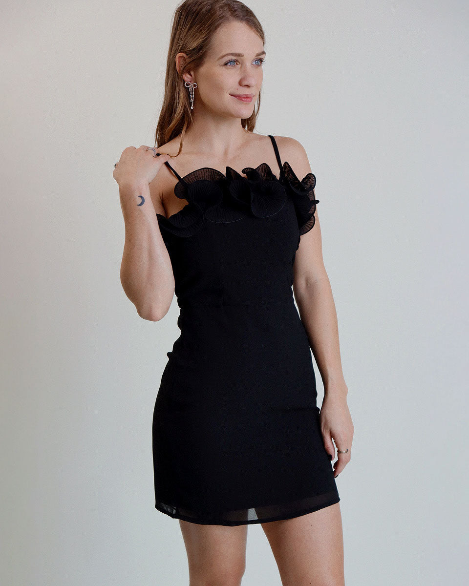 Noir Chic Mini Dress - Blackbird Boutique