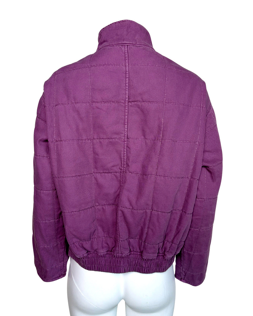Quilted Denim Jacket - Lavender - Blackbird Boutique