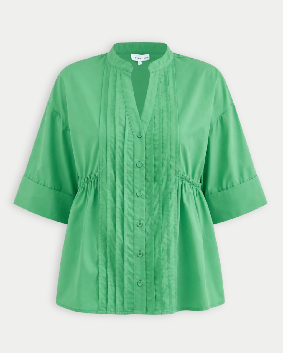 Adeline Pleated Front Top - Blackbird Boutique