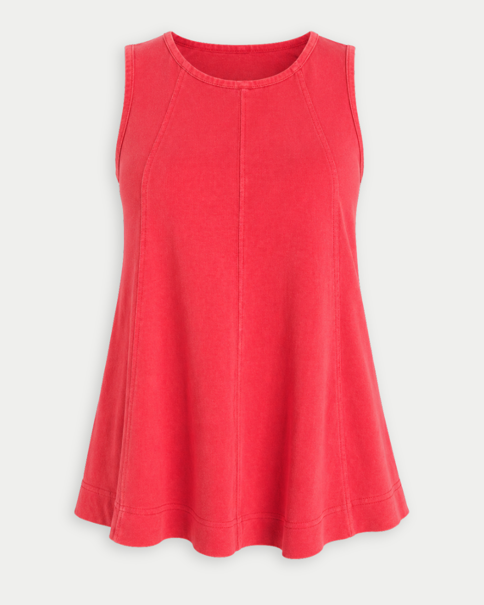 Chloe Sleeveless Round Neck Swing Top - Blackbird Boutique