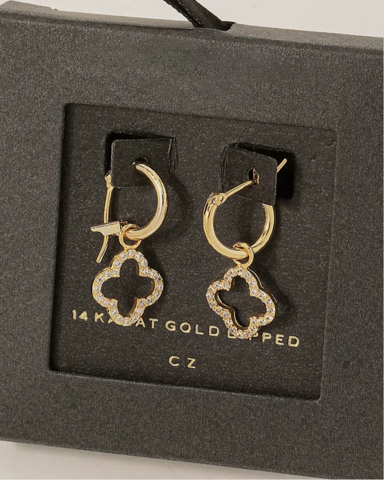 Clover Drop Earrings - Blackbird Boutique