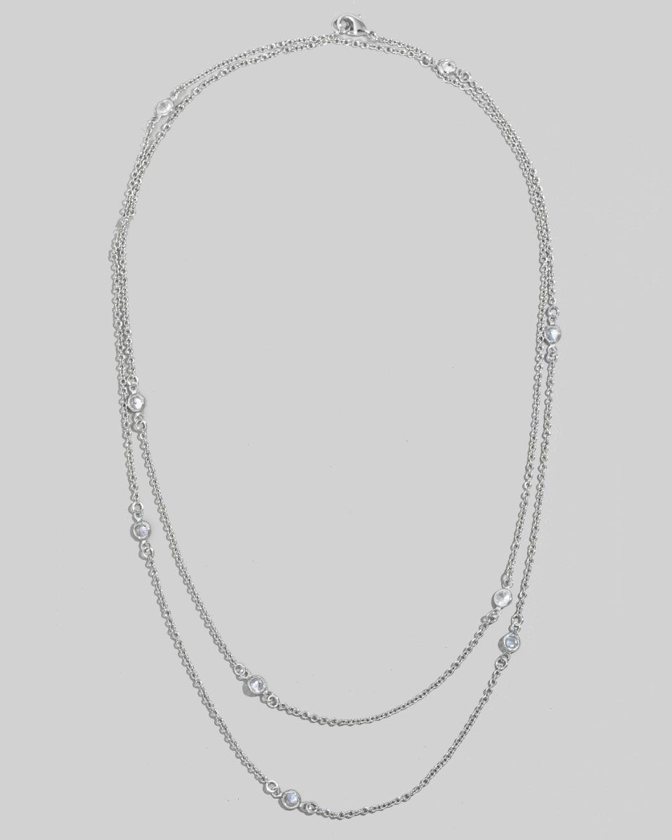 Mini CZ Chain Necklace - Blackbird Boutique