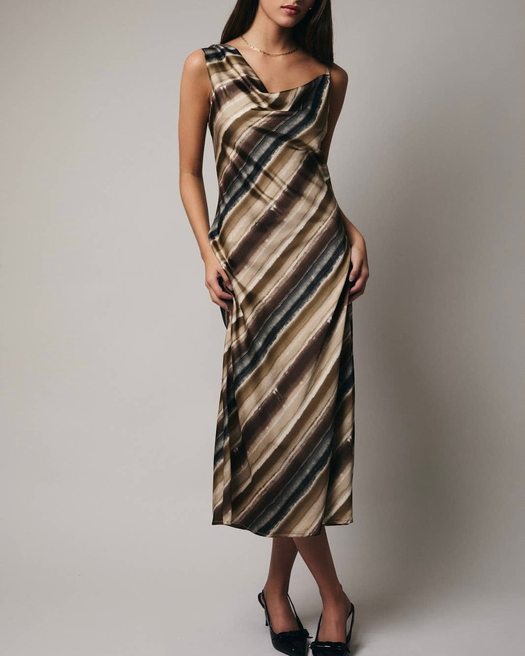 Cowl Neck Slip Dress - Blackbird Boutique