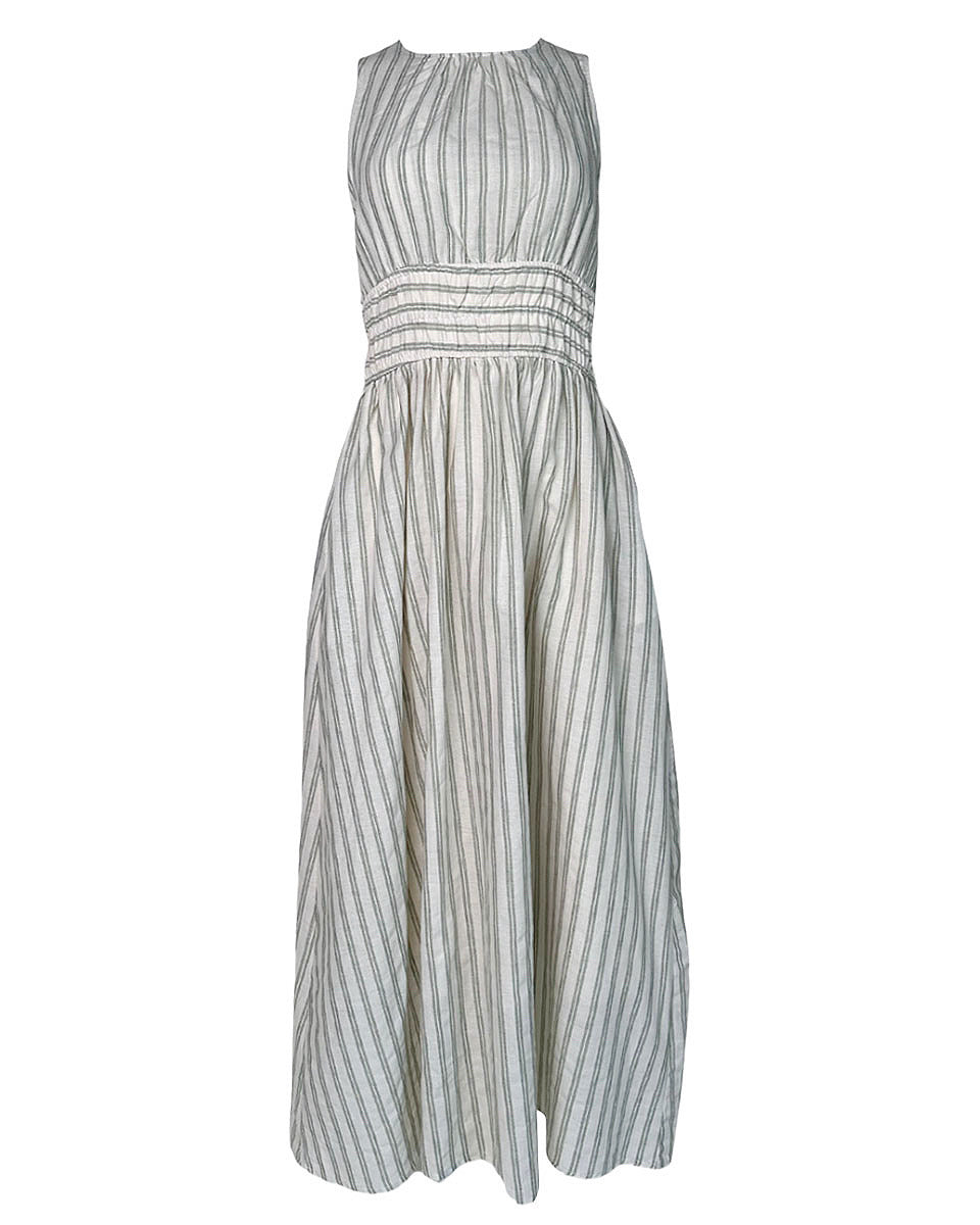 Striped Linen Maxi Dress - Blackbird Boutique