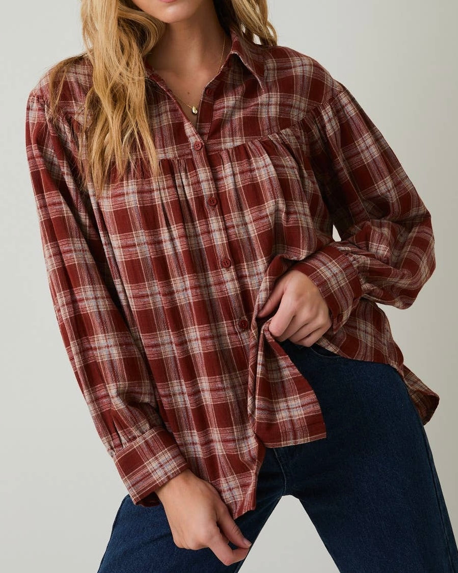 Plaid Button Up Shirt - Blackbird Boutique