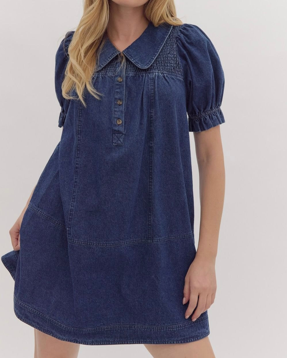 Denim Dress In Dark Denim