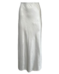 SATIN SLIP MIDI SKIRT - Champagne - Blackbird Boutique