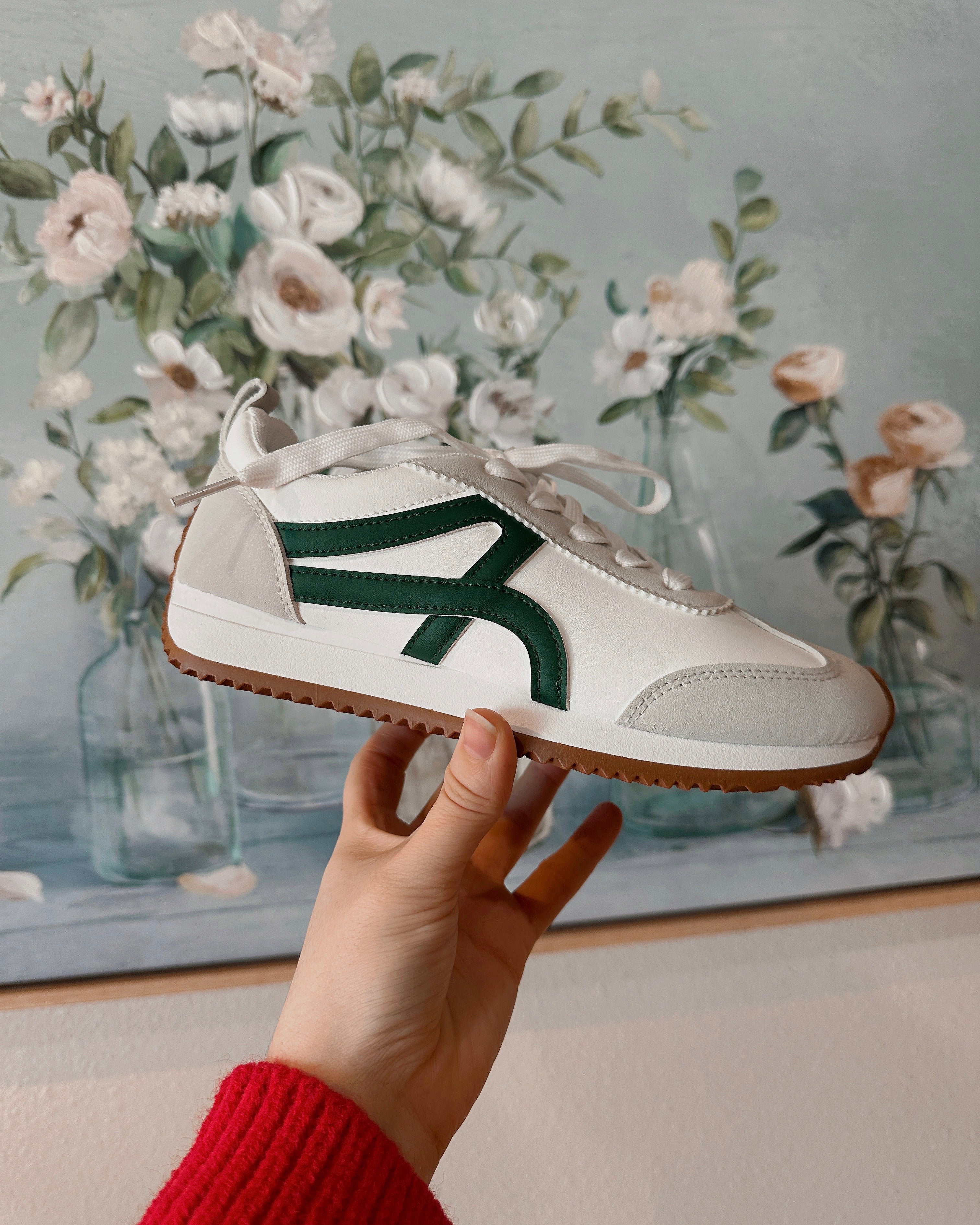 Athletic Fashion Sneakers - Green - Blackbird Boutique