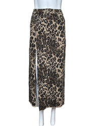 Leopard Denim Skirt - Blackbird Boutique