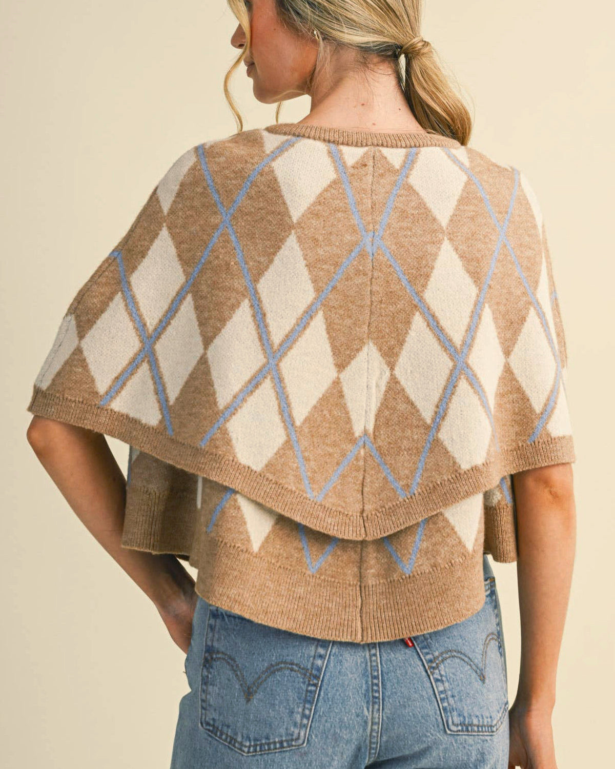 Jessica Argyle Button Down Cape Cardigan