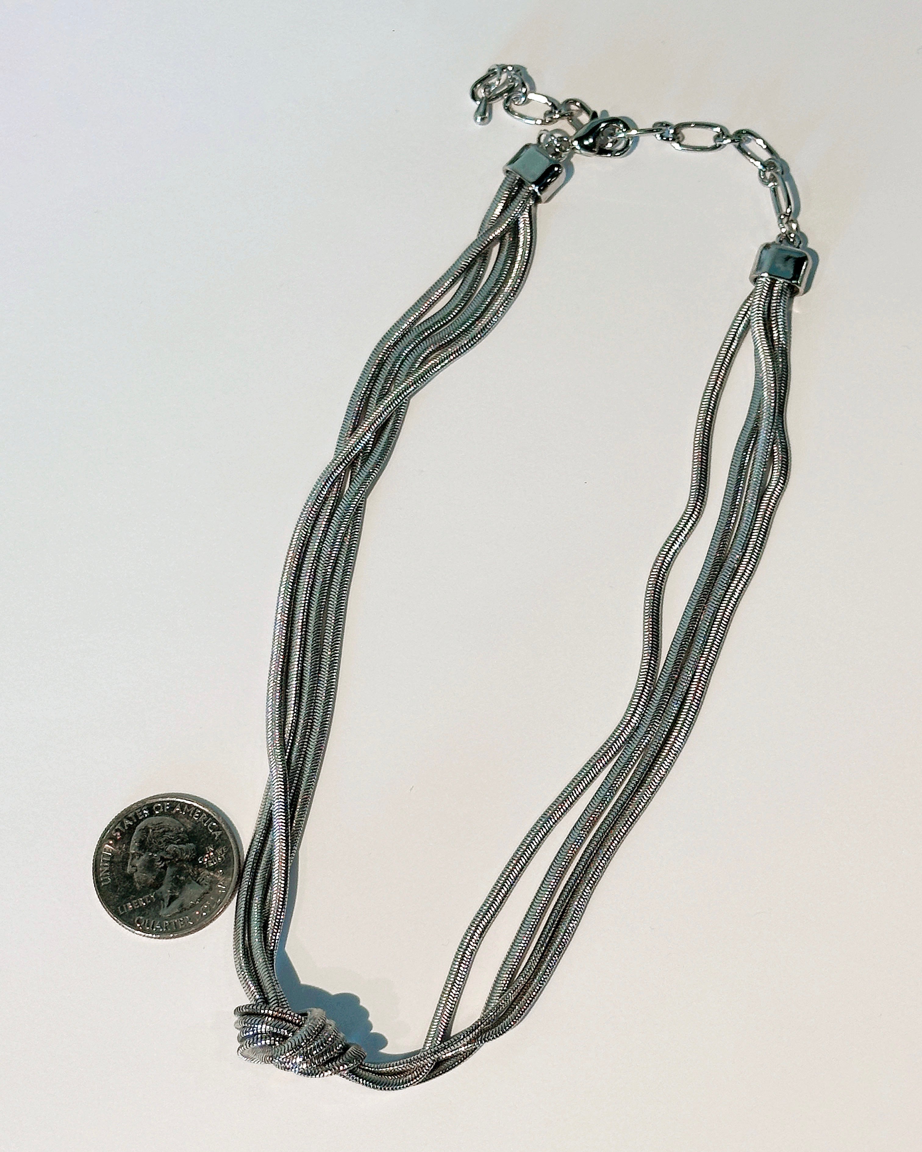 Knotted Layered Rope Chain Necklace - Blackbird Boutique