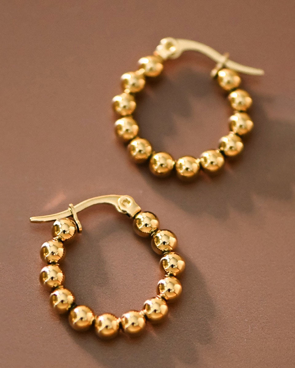 18K Gold Plated Stainless Steel Hoops - Blackbird Boutique