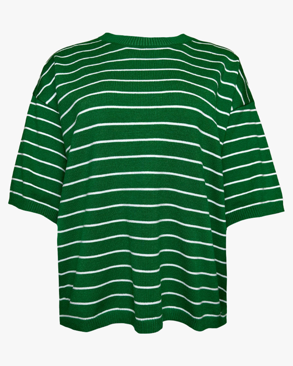 Striped Knit Short Sleeve Top - Blackbird Boutique