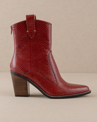 THE TARA WESTERN BOOT IN RED - Blackbird Boutique