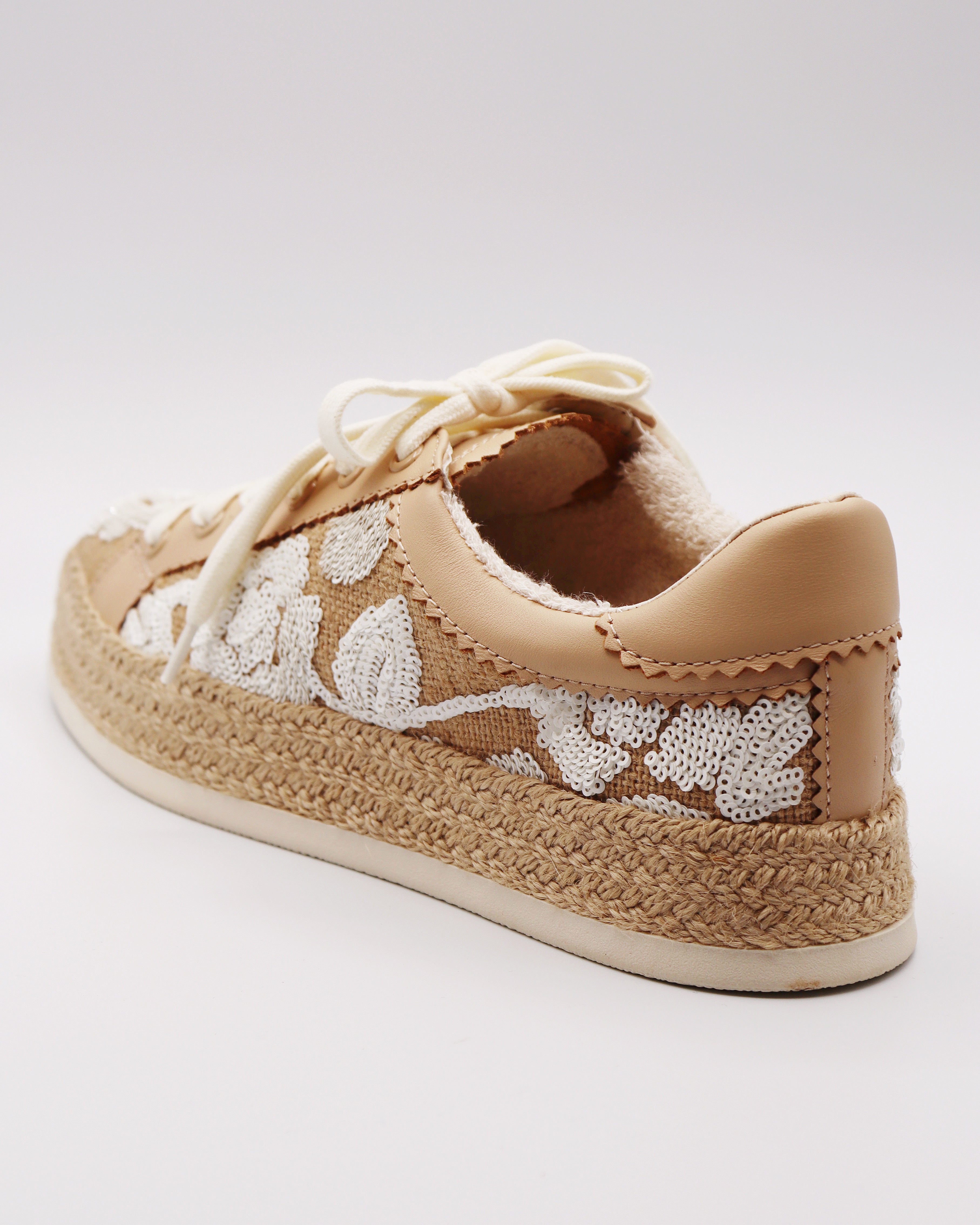 DOLCE VITA | Azalia Sneakers in Natural Multi Floral Sequin - Blackbird Boutique