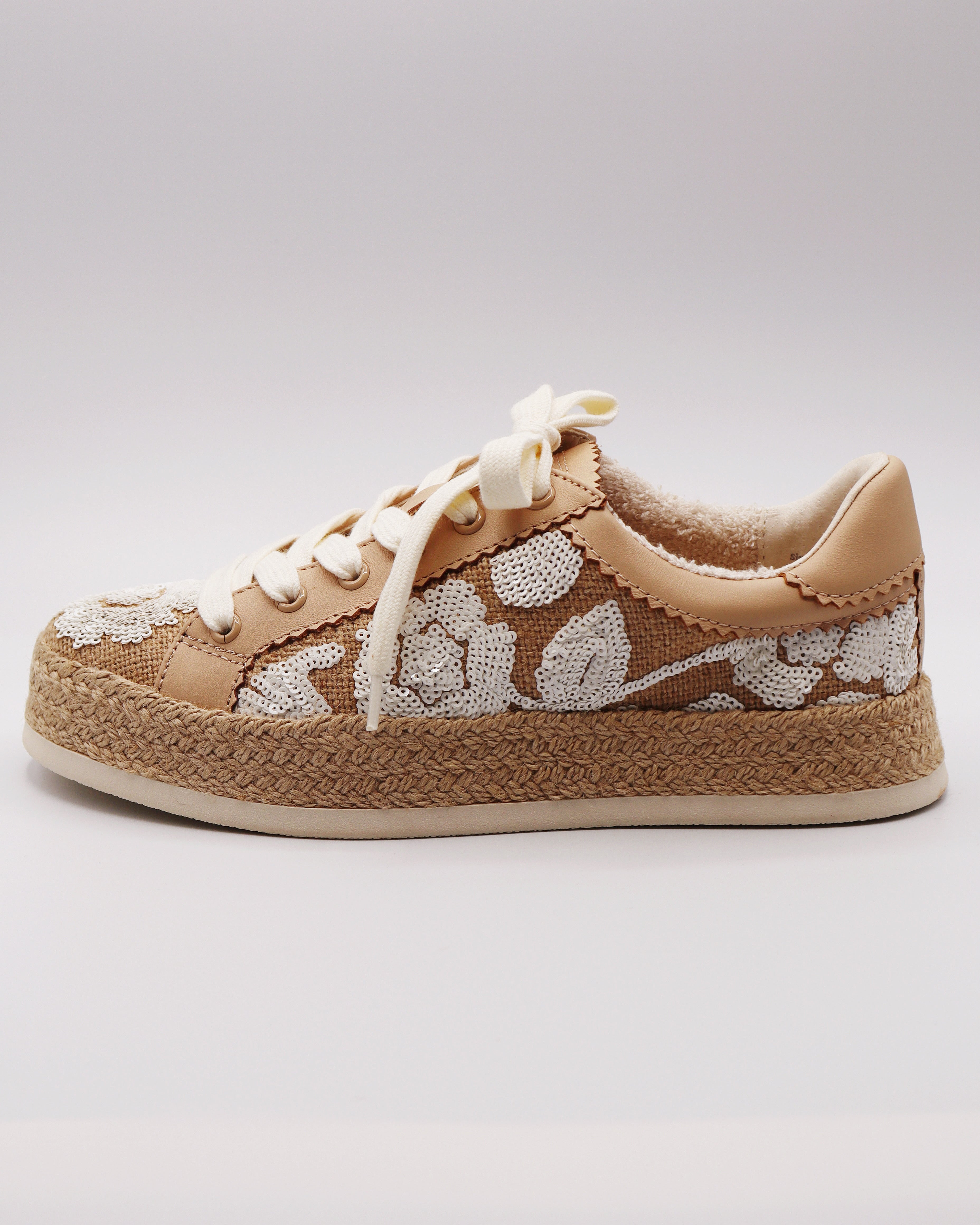 DOLCE VITA | Azalia Sneakers in Natural Multi Floral Sequin - Blackbird Boutique