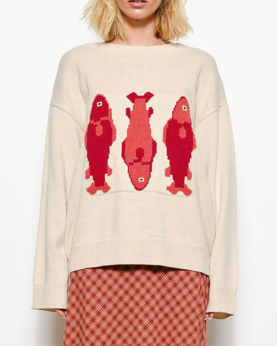 Playful Knit Fish Sweater