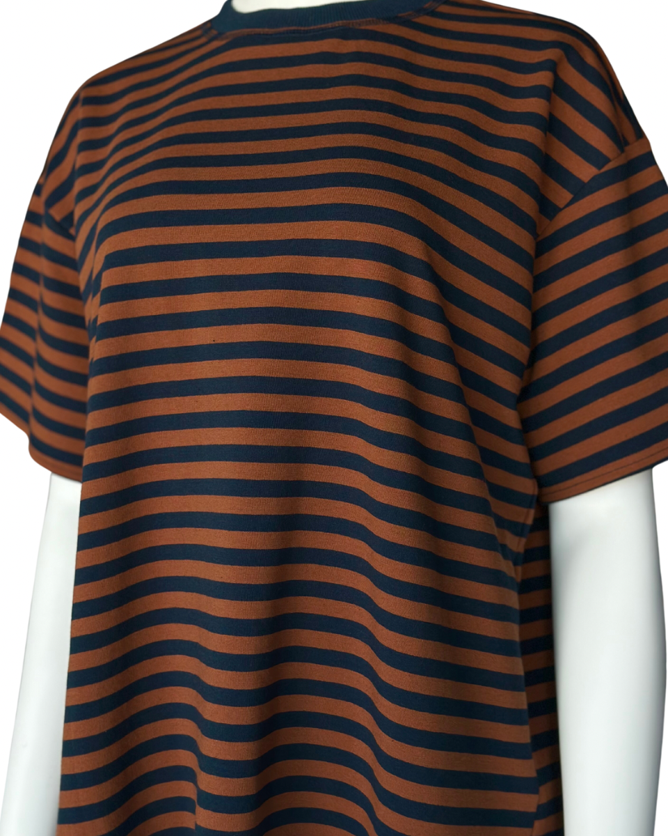 Boxy Fit Striped T-shirt - Blackbird Boutique