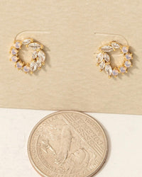 Mixed CZ Cluster Circle Stud Earrings - Blackbird Boutique