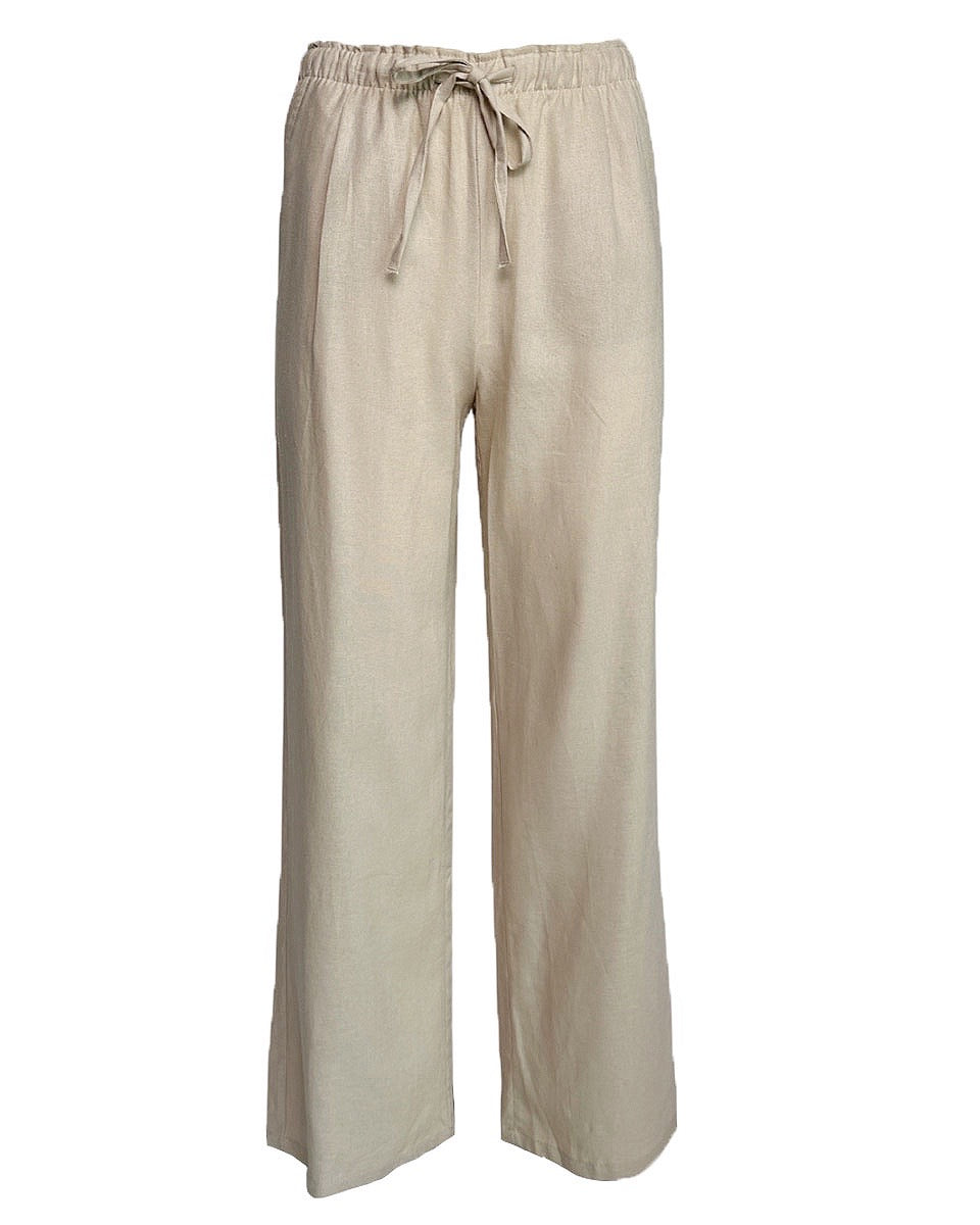 Khaki Linen Pants - Blackbird Boutique