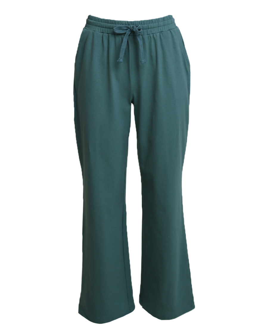 Wide Leg Lounge Pants - Gray Green - Blackbird Boutique