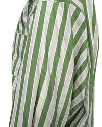 Green Striped Oversized Shirt - Blackbird Boutique