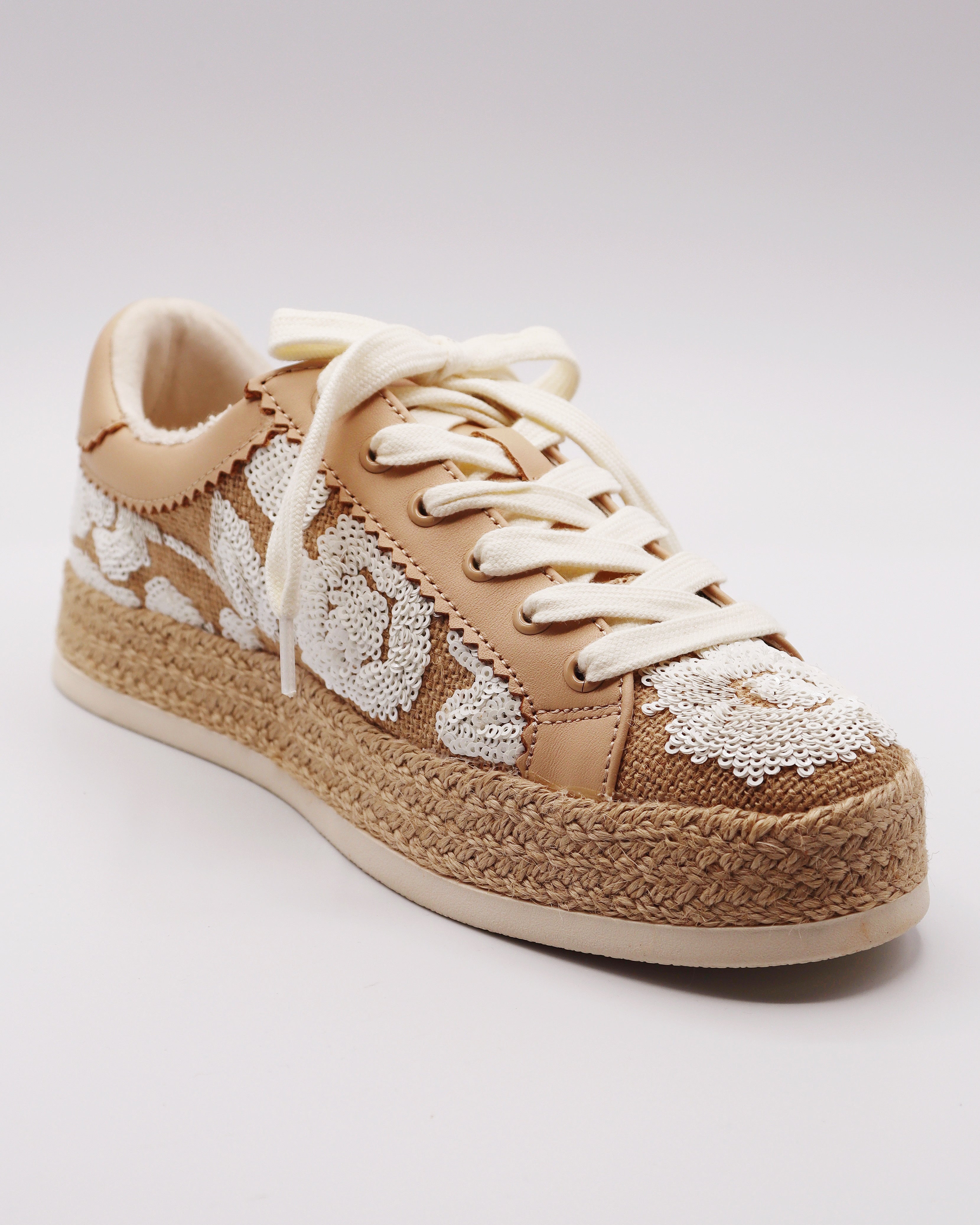 DOLCE VITA | Azalia Sneakers in Natural Multi Floral Sequin - Blackbird Boutique