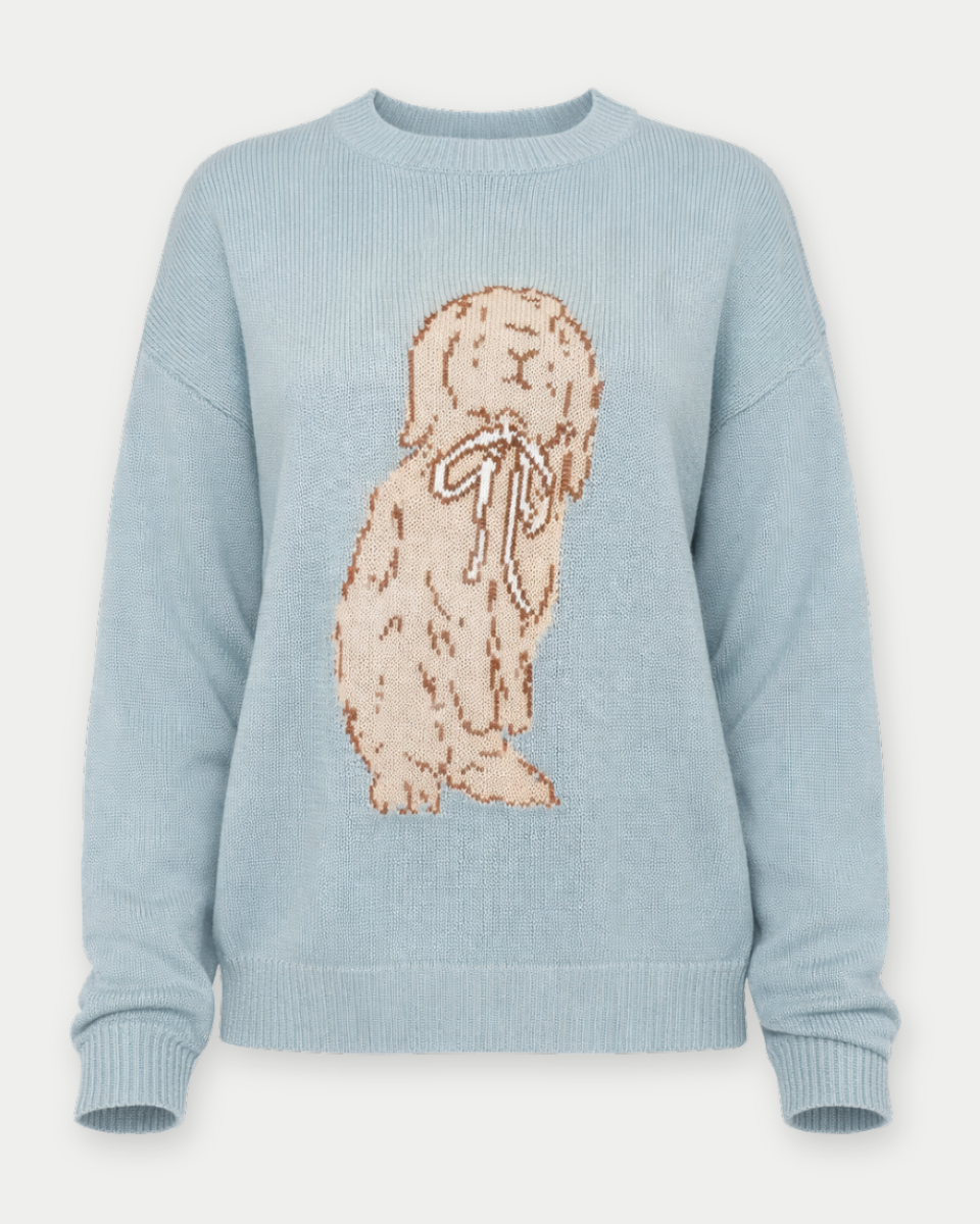BUNNY DESIGN SWEATER - Blackbird Boutique