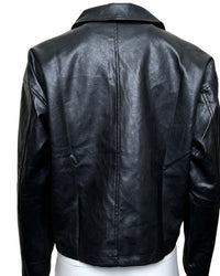 Zipper Front Faux Leather Jacket