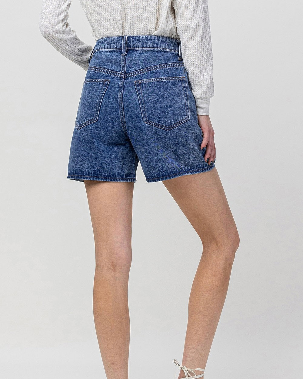 High Rise Mom Shorts - Blackbird Boutique