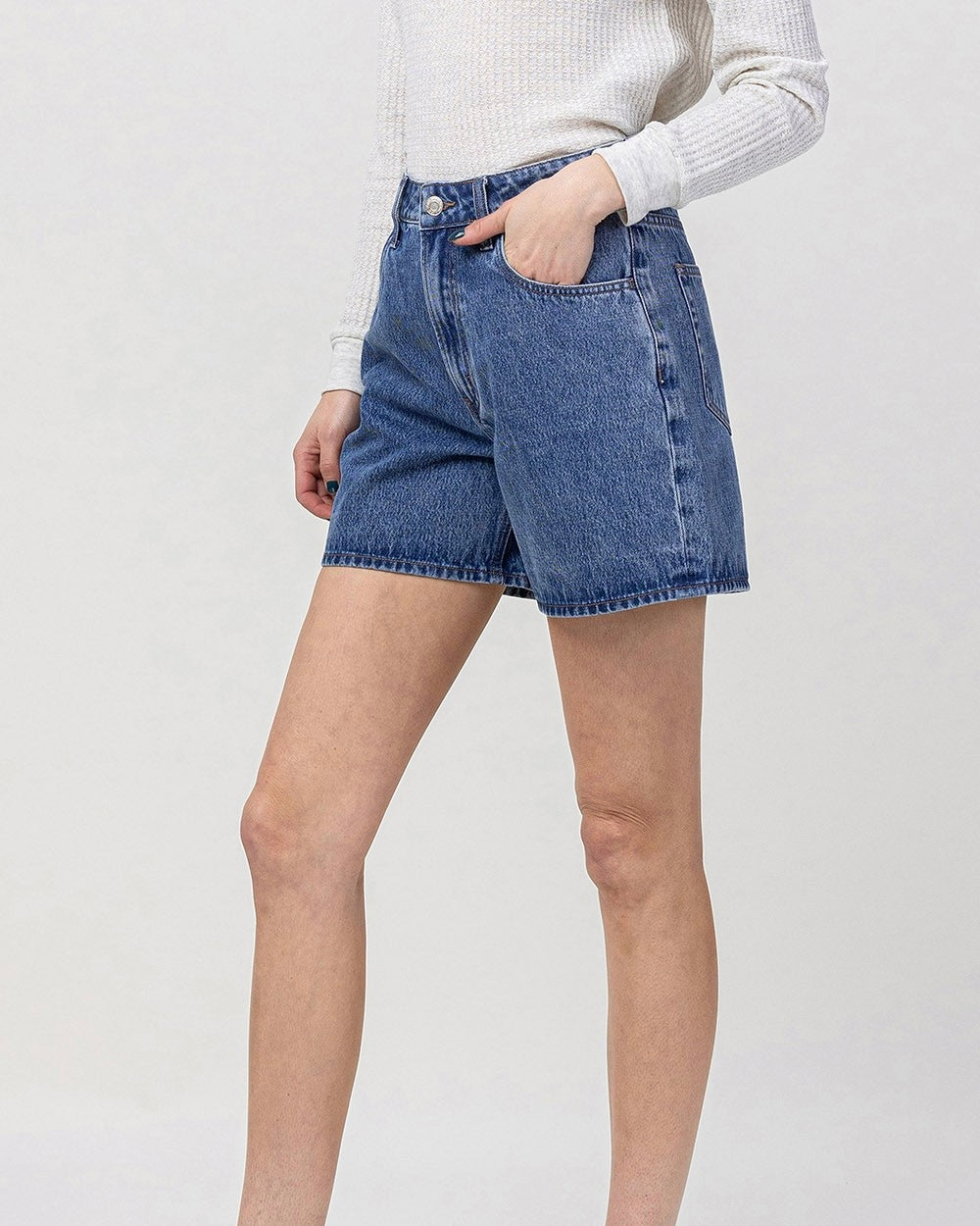 High Rise Mom Shorts - Blackbird Boutique