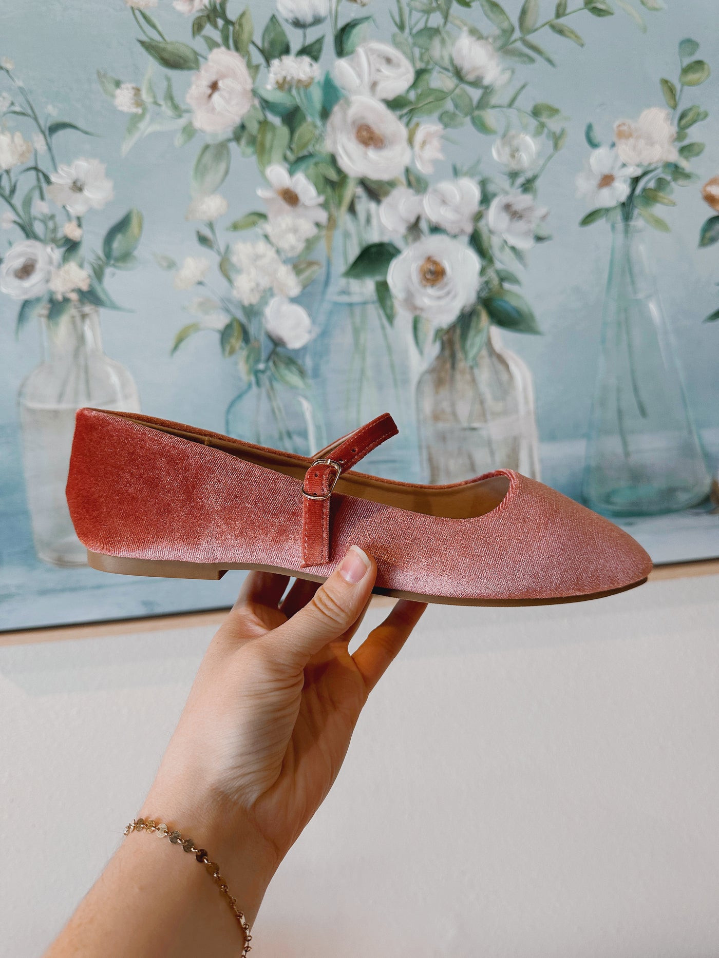 Velvet Ballet Flats in Mauve - Blackbird Boutique