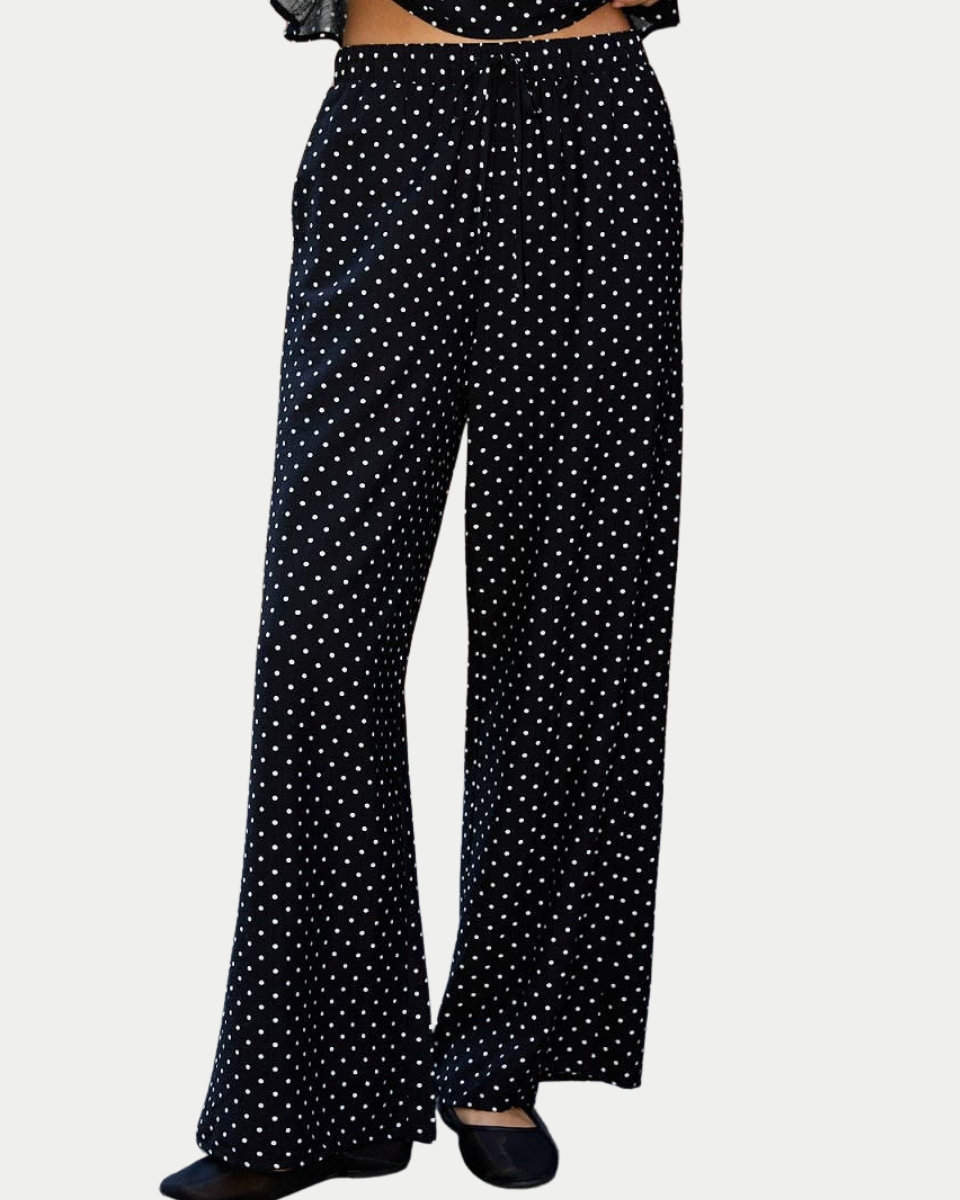 Freckles Drawstring Dot Pants - Blackbird Boutique